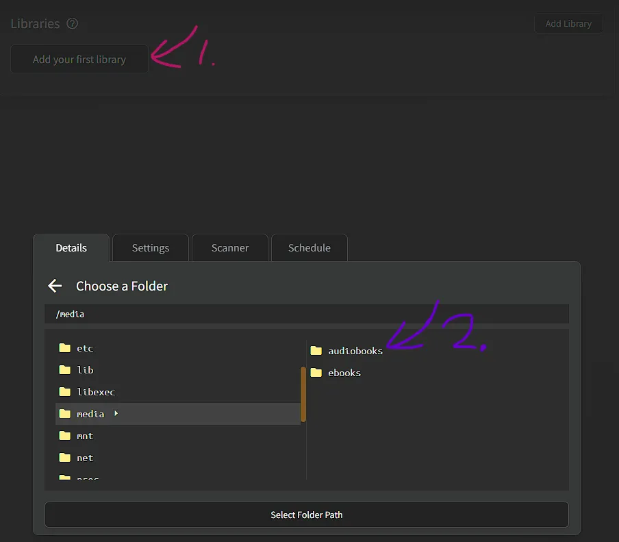 Setting up your first library